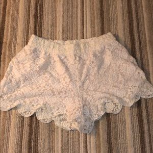 white lace free people shorts